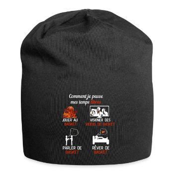 basketball free time basketball gift addicted basketball - Jersey Beanie - black - Front
