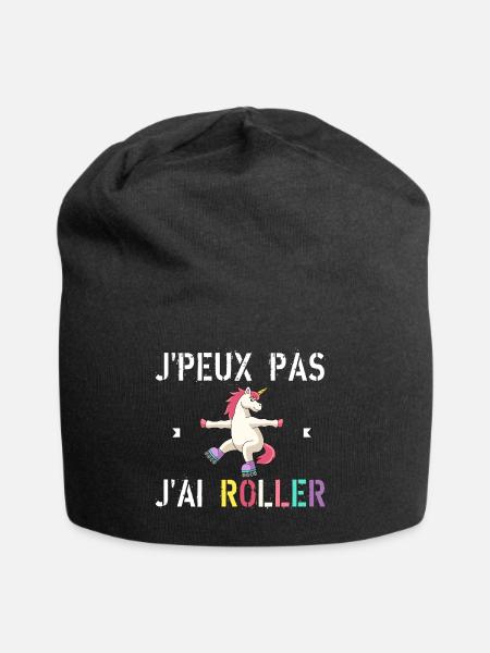 J'Peux Pas J'Ai Roller - Bonnet en jersey - noir