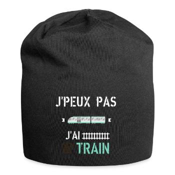 J Peux Pas J Ai Train - Bonnet en jersey - noir - Devant