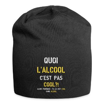 L Alcool c est pas Cool - Bonnet en jersey - noir - Devant