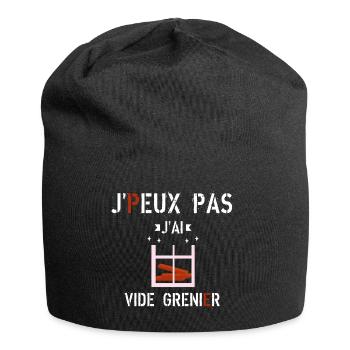 J Peux Pas J ai vide grenier - Bonnet en jersey - noir - Devant