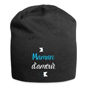 Maman d'amour - Bonnet en jersey - noir - Devant