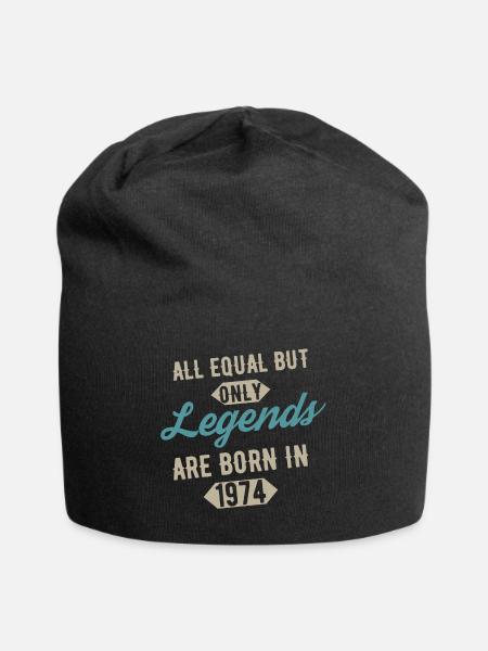 Legends are born in 1974 anniversary - Jersey Beanie - black