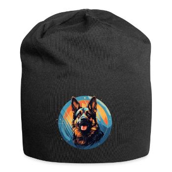 Deutscher Schäferhund - Jersey-Beanie - Schwarz - Vorne