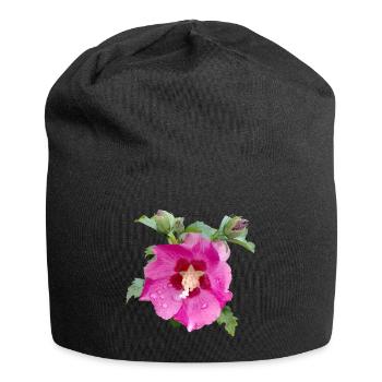 ROSA HIBISKUS - Jersey-Beanie - Schwarz - Vorne