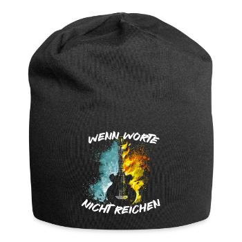 Gitarre - Wenn Worte nicht reichen - Jersey-Beanie - Schwarz - Vorne