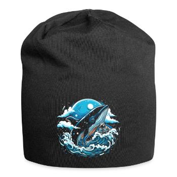 Space Whale Imagination - Jersey Beanie - black - Front