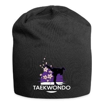 Taekwondo TKD Kampfkunst Allkampf-Girl Dan Kiai - Jersey-Beanie - Schwarz - Vorne