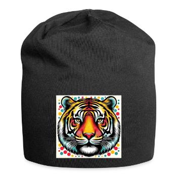 Tiger Pop Art - Jersey Beanie - black - Front