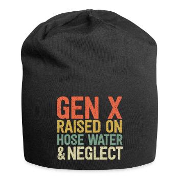 Lustige Gen X Retro Aufgezogen Auf Schlauch Wasser Vernachlässigung - Jersey-Beanie - Schwarz - Vorne