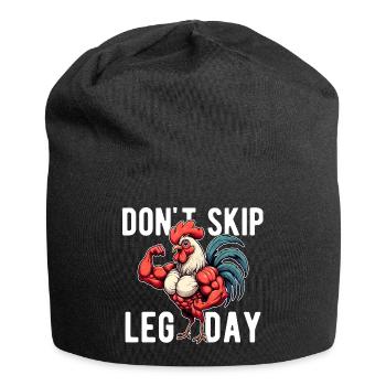 Ne Pas Skip Leg Day Palestra GYM Spiritosa Drôle - Bonnet en jersey - noir - Devant
