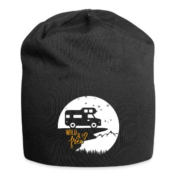 Vanlife & Camper Lifestyle Design - Jersey Beanie - black - Front