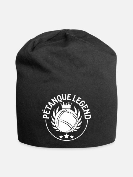Boule Kugeln für Bouler Boules Set und Petanque - Jersey-Beanie - Schwarz