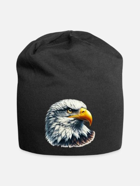 Adler - Jersey-Beanie - Schwarz