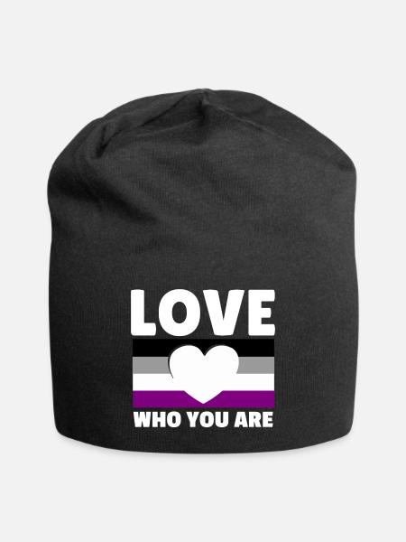 Asexuell, Asexualität, Ass. Liebe, wer du bist - Jersey-Beanie - Schwarz