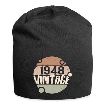 Vintage 1948 Retro Geschenke 1948 Vintage 1948 - Jersey-Beanie - Schwarz - Vorne