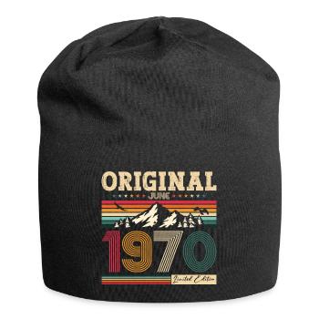 55th Birthday Original June 1970 Vintage 1970 - Jersey Beanie - black - Front