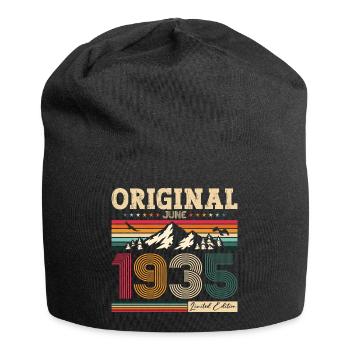 90th Birthday Original June 1935 Born 1935 - Jersey Beanie - black - Front