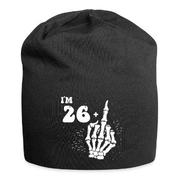 27. Geburtstag Skelett Hand - Ich bin 26 plus mittel - Jersey-Beanie - Schwarz - Vorne