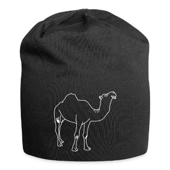 Lineart dromadaire - Bonnet en jersey - noir - Devant