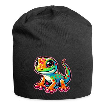 Gecko - Jersey-Beanie - Schwarz - Vorne
