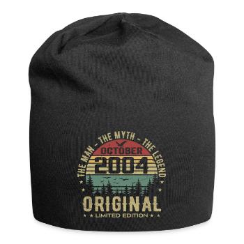 Mann Geburtstagsgeschenk 2004 Oktober 2004 - Jersey-Beanie - Schwarz - Vorne