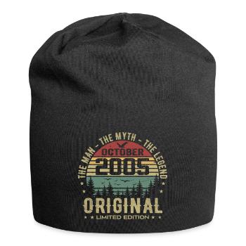 Homme Cadeau D'anniversaire 2005 Octobre 2005 - Bonnet en jersey - noir - Devant