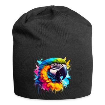 Papagei - Jersey-Beanie - Schwarz - Vorne