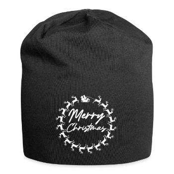 Joyeux Noël | Saint-Nicolas, Renne, Fêtes - Bonnet en jersey - noir - Devant