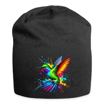 Kolibri - Jersey-Beanie - Schwarz - Vorne