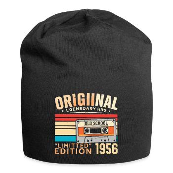 Original 1956, legendär seit 1956 Jahrgang 1956 - Jersey-Beanie - Schwarz - Vorne