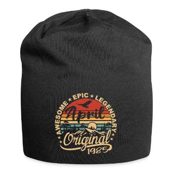 April 1985 Birthday Gift, Born in April 1985 - Jersey Beanie - black - Front