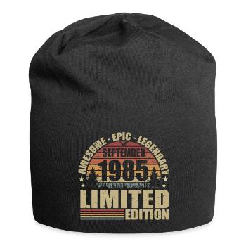 1985 septembre 1985 Anniversaire septembre 1985 - Bonnet en jersey - noir - Devant