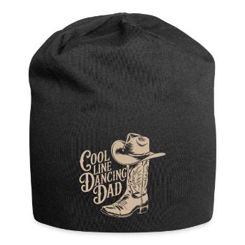 Linedance Papa Cowboy Hut Style Deko - Jersey-Beanie - Schwarz - Vorne