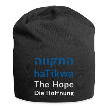 haTikwa - Die Hoffnung - Jersey-Beanie - Schwarz - Vorne