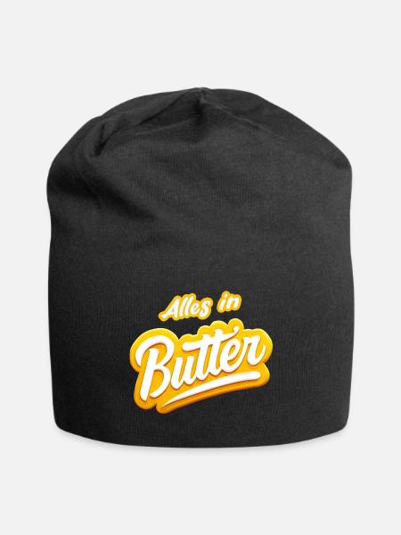 Alles in Butter - Jersey-Beanie - Schwarz