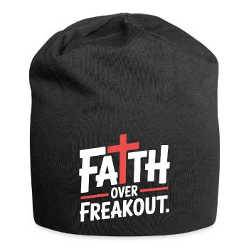 La foi sur la panique La foi en Jésus - Bonnet en jersey - noir - Devant