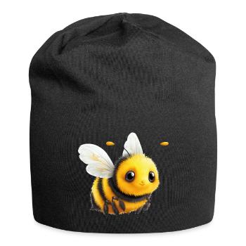 Biene - Jersey-Beanie - Schwarz - Vorne