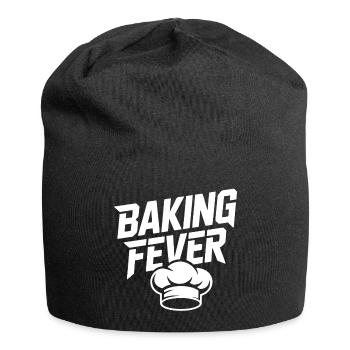 Logo Backfieber avec le chapeau de chef - Bonnet en jersey - noir - Devant