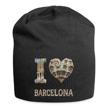 Barcelone – Architecture organique - Bonnet en jersey - noir - Devant