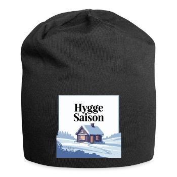 Conception de cabine d’hiver Hygge Saison cosy - Bonnet en jersey - noir - Devant
