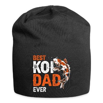 Best Koi Dad Ever Funny Koi Fish Father Pride - Jersey Beanie - black - Front