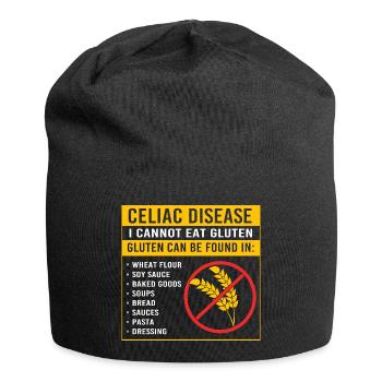 Maladie cœliaque sans gluten - Bonnet en jersey - noir - Devant