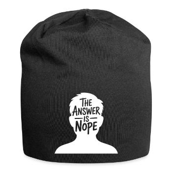 The Answer is Nope - Jersey Beanie - black - Front
