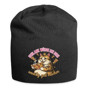 Schlank würde ich dich unnötig geil machen - Jersey-Beanie - Schwarz - Vorne