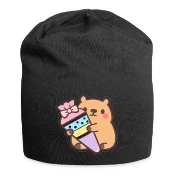 Capybara School Child – 1st Grade - Jersey Beanie - black - Front