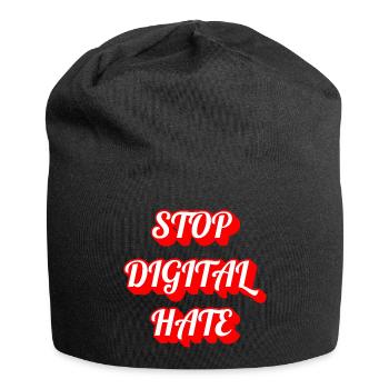 Stop Digital Hate – Statement gegen Cybermobbing & - Jersey-Beanie - Schwarz - Vorne