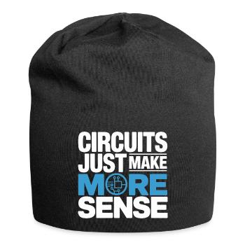 Schaltkreise Machen Technik Sinnvoller - Jersey-Beanie - Schwarz - Vorne