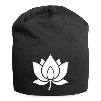 Lotus Lotus Flower Vector Graphic - Jersey Beanie - black - Front