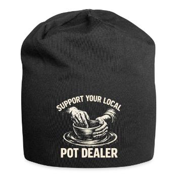 Humor Pottery - Support Your Local Pot Dealer - Jersey Beanie - black - Front